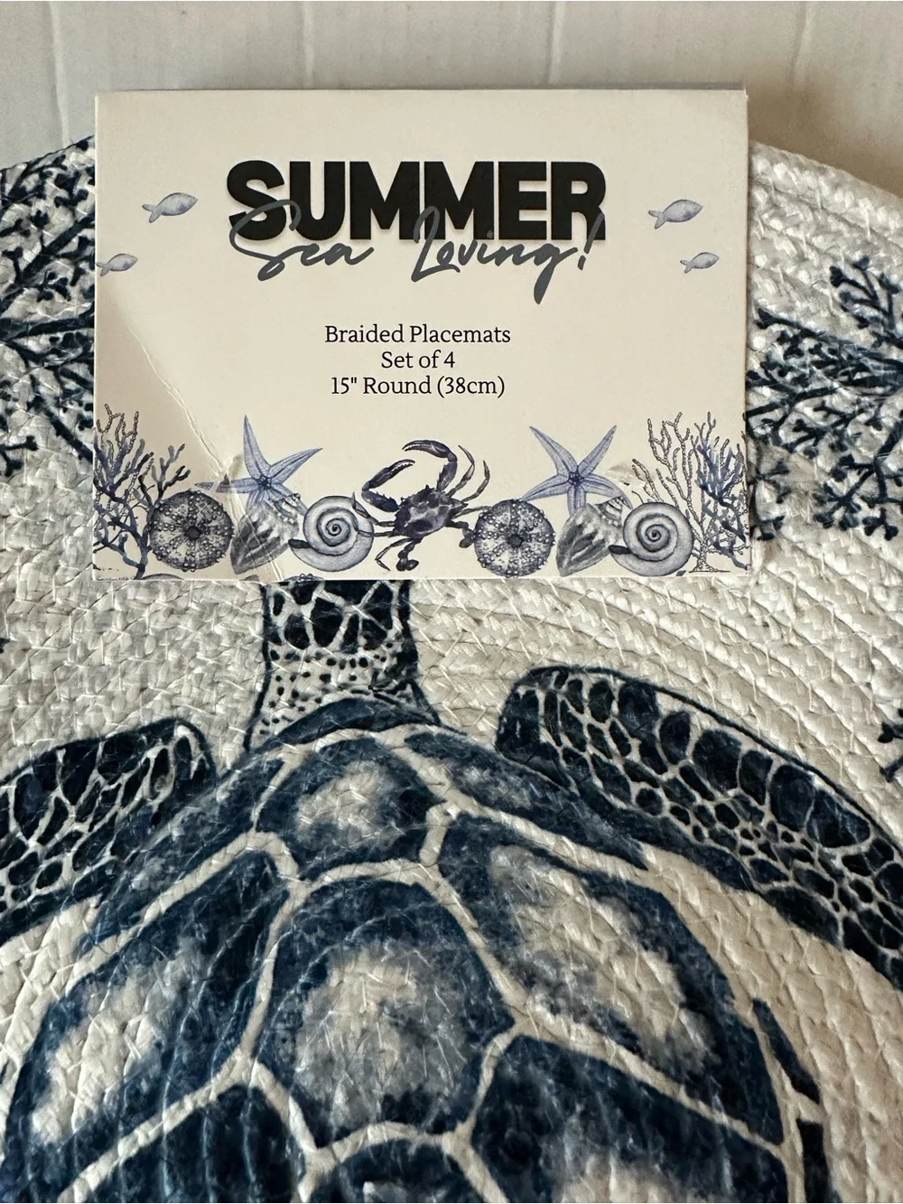 Sea Turtle Braided Placemats Set of 4 15